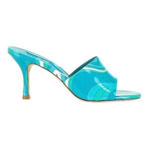 Larroude Blue Patterned Heels